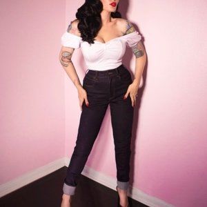 Vixen by Micheline Pitt Black Skinny Pants